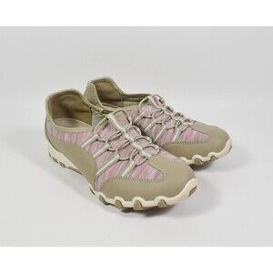 Comfort View 55374 Tory Taupe Pink Slip On Sneakers Walking Shoes Sz 7.5W